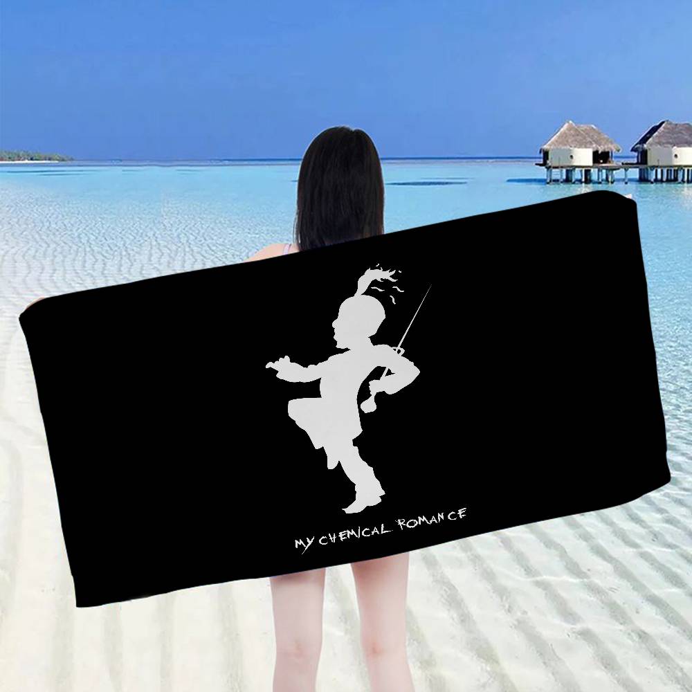 Band My C-Chemical R-Romance Microfiber Printed Beach Towel Mountain Climbing Yoga Beach Swimming Running Absorbent Soft Towel