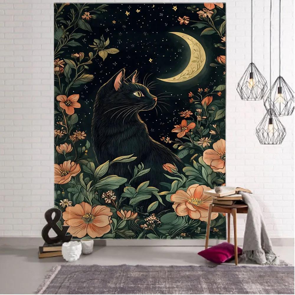 Flower, Bird, Plant Tapestry, Animal Wall Hanging Cloth, Hippie Kawaii Room Decoration Aesthetics, Bohemian Wall Decoration
