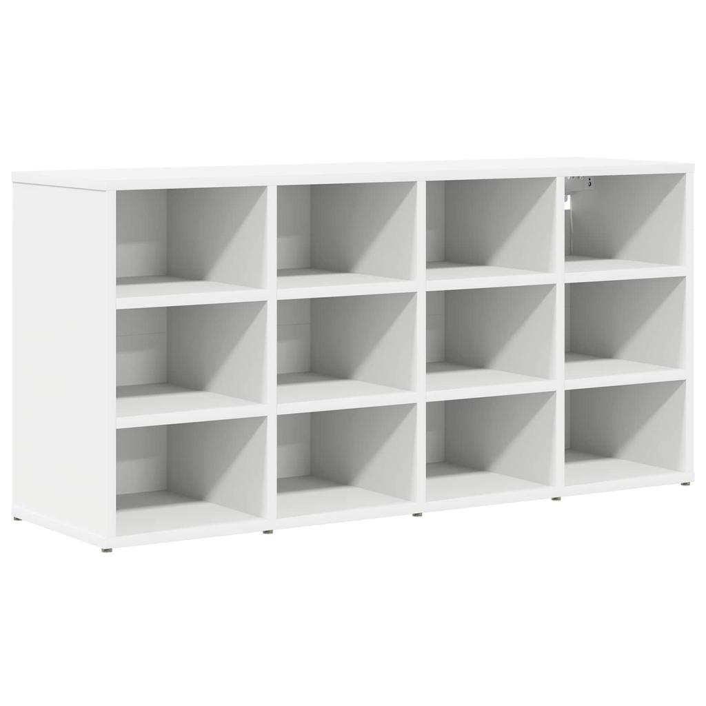 Shoe Cabinet with Shelf White 103 x 30 x 51 cm Engineered Wood