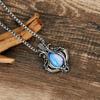 Collana Pendente Vintage Impreziosita con Pietre Preziose Artificiali a Forma di Goccia, Gioielli in Stile Bohémien, Regalo di Compleanno