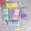 Set of 10 Macaron-Colored Birthday Number Candles, 0-9, Perfect for Celebrating Birthdays, Anniversaries, Weddings, Graduations, and More. Stylish and