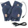 Electric Heated Gloves Outdoor Heating Thermal Glove Winter Windproof Heated Glove Half-Finger Thermal Gloves For Camping Hiking