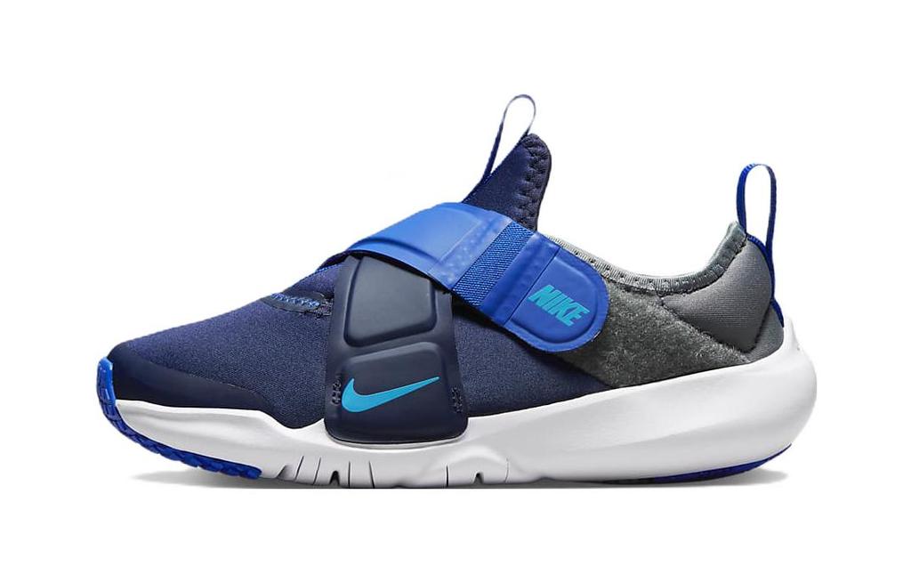 Nike Flex Advance Résistant à l'abrasion Respirant Basse tige Chaussures de Course pour Enfants Gris Bleu Enfants Âgés de 3 à 7 Ans CZ0186-403