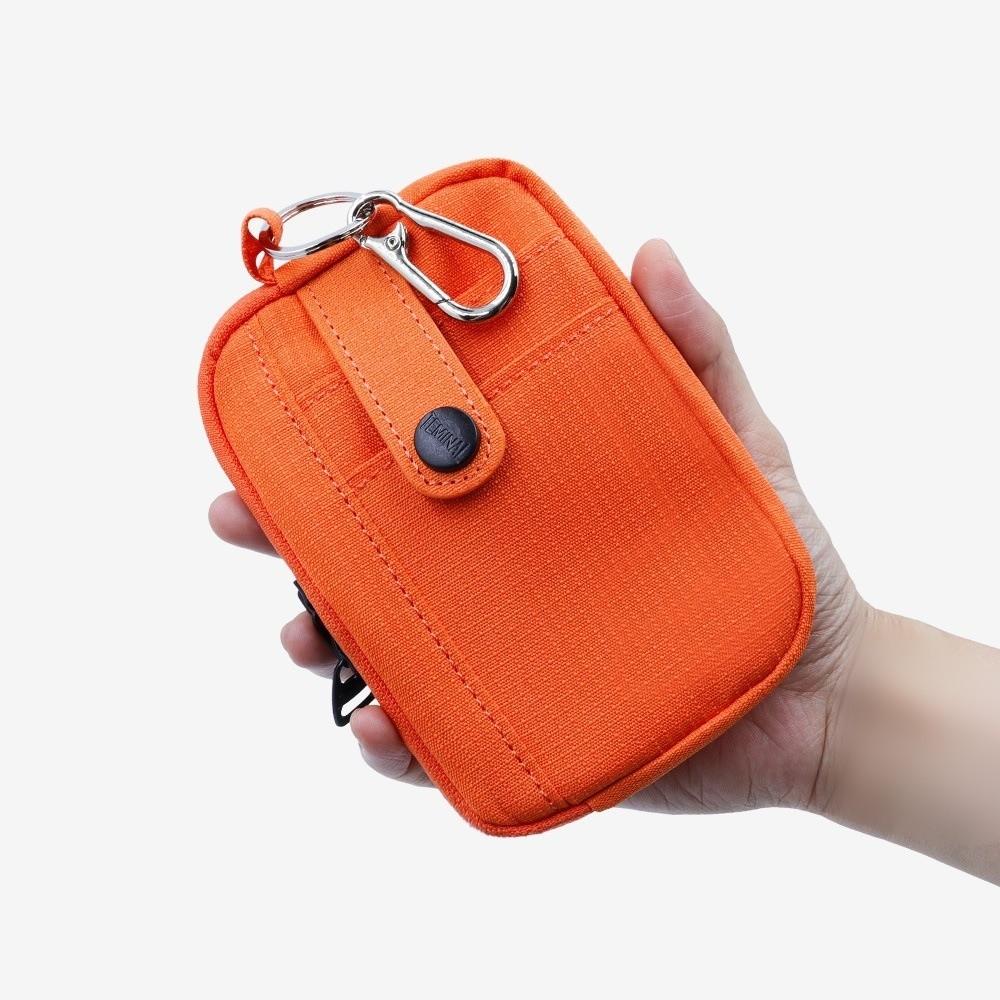 Square Earphone Bag Solid Color Mini Storage Bag Portable Canvas Coin Purse  Travel