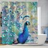 Elegant Peacock Design Waterproof Shower Curtain – Perfect for Adding a Touch of Nature's Beauty and Luxury To Your Bathroom