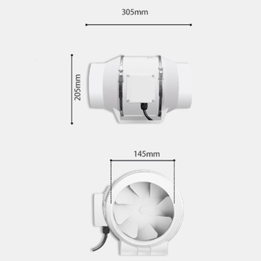 Kanalventilator Hocheffizienter, geräuscharmer Luftzirkulationsventilator Inline-Abluftventilator für Badezimmer und Küchen
