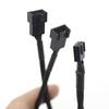 PWM 4pin Fan Extension Splitter Hub Cables Motherboard CPU 4 Pin Y Splitter Cable Fan PC Case Fan Extension Adapter