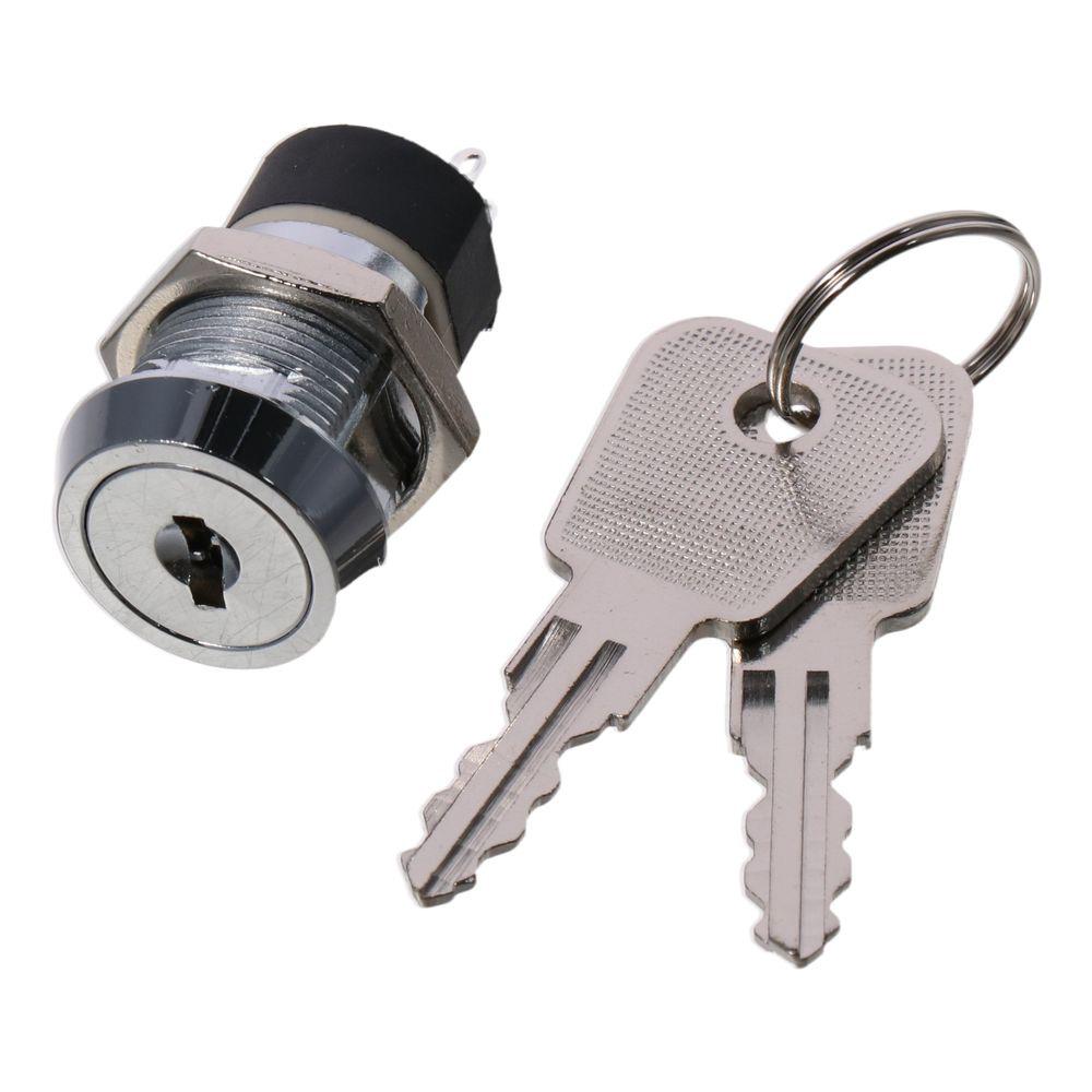 2NO 2NC Electric Keylock 2 Positions Push Button Switch Durable   DIY