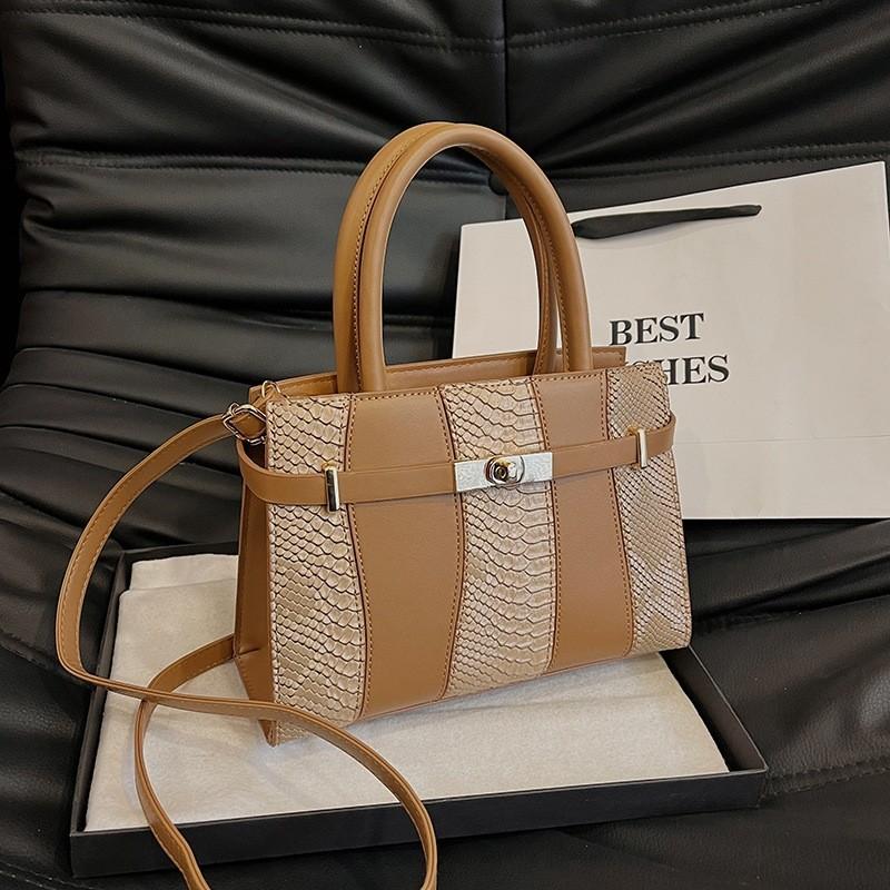 Stylish Cross-border Trendy Pu Tote Bag With Spacious Capacity For Women In Various Colors коричневый