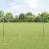 VidaXL Euro Fence with 7 Picket Posts 1.2x10 M Galvanized Steel 3350790