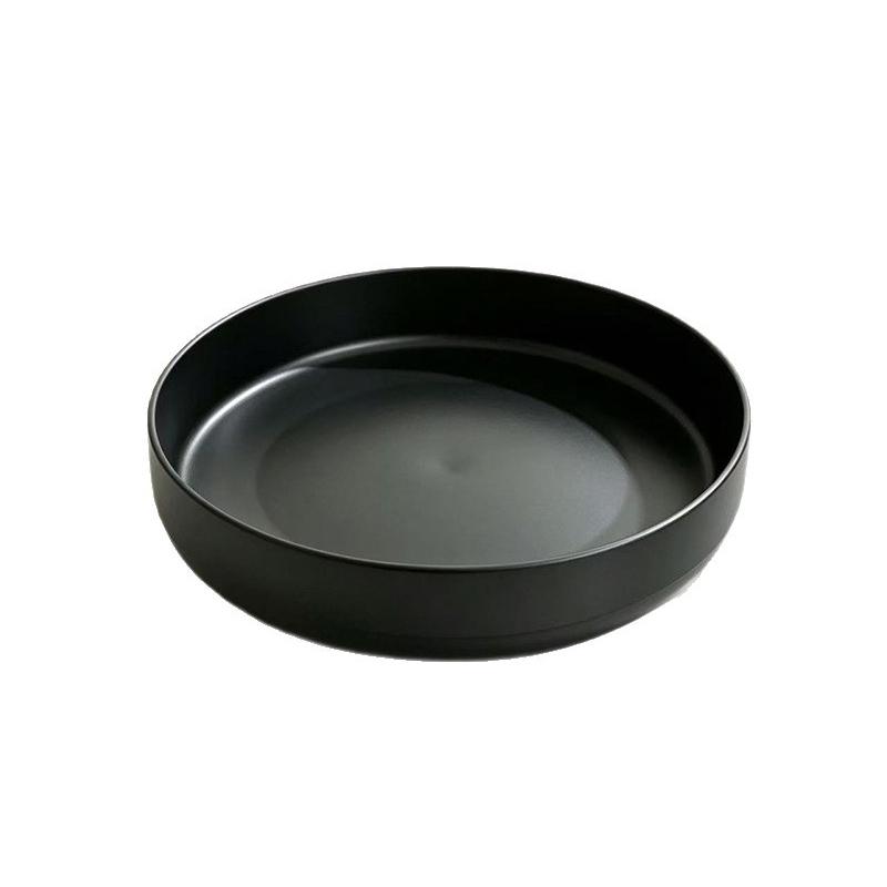 Round PP Unbreakable Dinner Plates Reusable Plastic Serving Platter for Fruits Salad Barbecue Desserts Household Dining Dishes