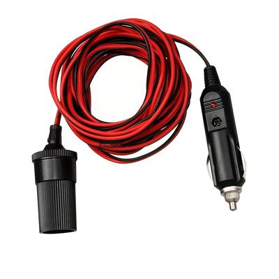 Professional Grade 5 Meter 12V Car Cigarette Lighter Extension Cable, Heavy Duty Power Adapter for RV Truck Camping Use