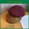 Vintage Solid Color Hat Women Polyester Material Sun Protection Fit Adjustable