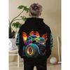 Fashionable Boy's Cool Colorful Car Pattern Digital Fun Print Casual Outdoor Comfortable Top