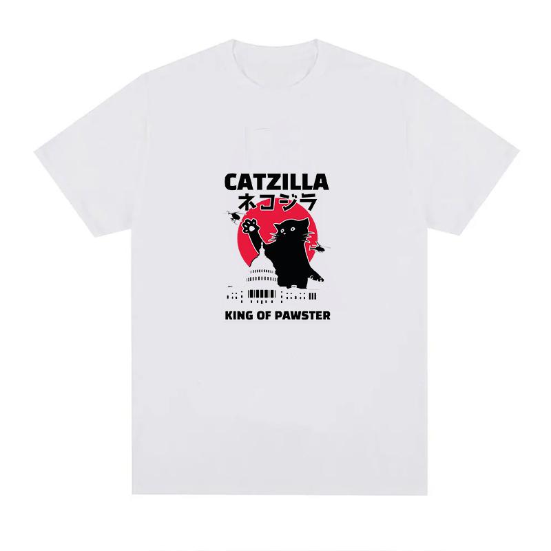 Catzilla Tshirt Unisex Unisex Plus Size Fashion Oversized Breathable Oneck Casual Streetwear Harajuku Summer Unisex Tees
