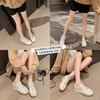 Embroidery casual sneakers spring platform white shoes women