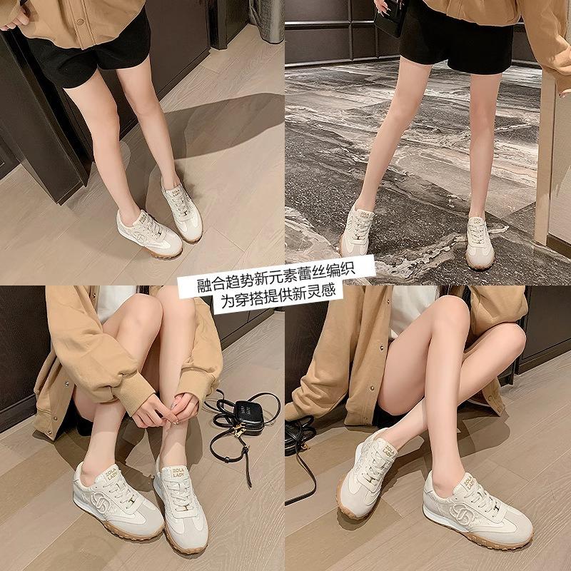 Embroidery casual sneakers spring platform white shoes women