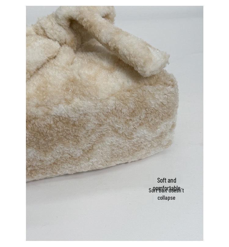 2025 Autumn/Winter Plush Bow Shoulder Bag - Sweet, Versatile, Multi-color Handbag