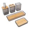 Bathroom Accessories Set Bath Ensemble Set with Toothbrush Holder Cup Lotion Bottles Soap Dish Tray