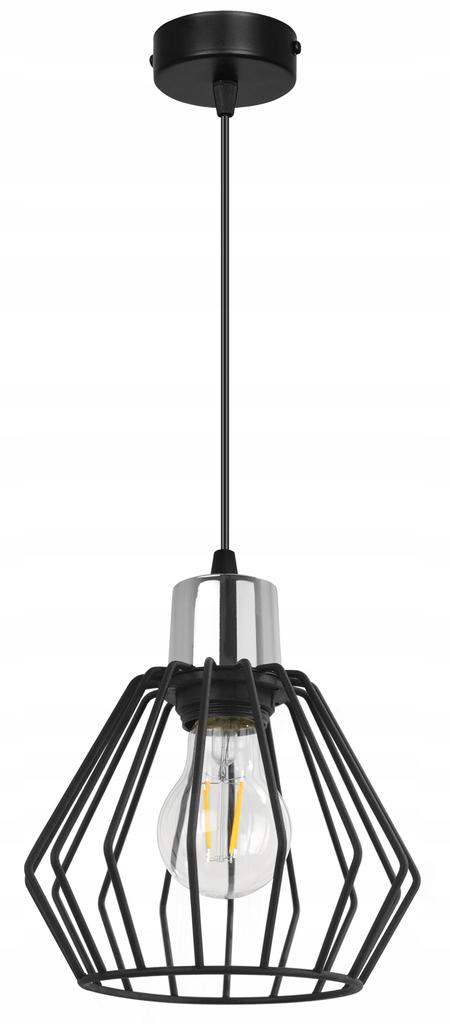 Hanging Lamp, Ceiling Chandelier, Wire Shade, Led