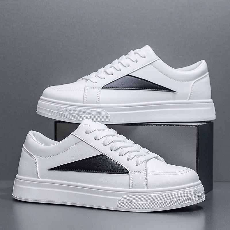 Autumn new student men's shoes street trendy shoes leather surface white shoes versatile board shoes sports and leisure shoes