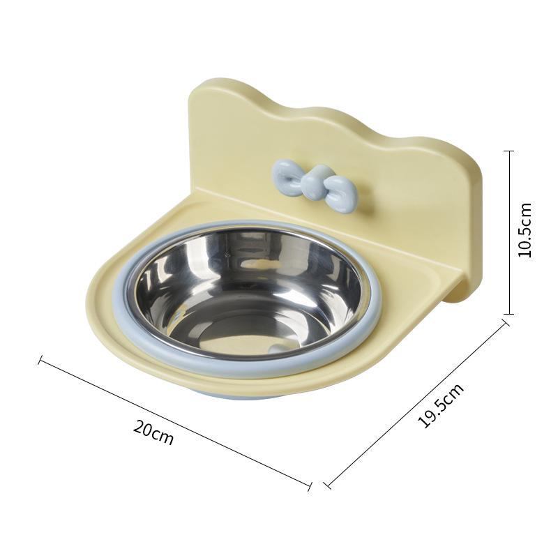 High-Leg Stainless Steel Cat Bowl - Anti-Tip, Neck Protection, Macaron Colors for Cats & Kittens