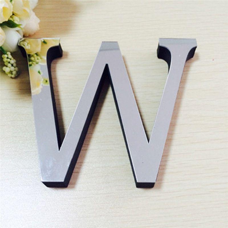 Chic 4 Letters Love Home Furniture Mirror Tiles Self-adhesive Wall Sticker Decor