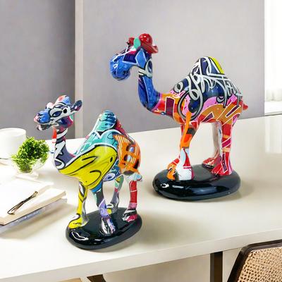 Modern Schlicht Kamel Kleine Ornamente Heim Desktop Dekoration Tier Wohnzimmer Büro Harz Handwerk Kleine Geschenke