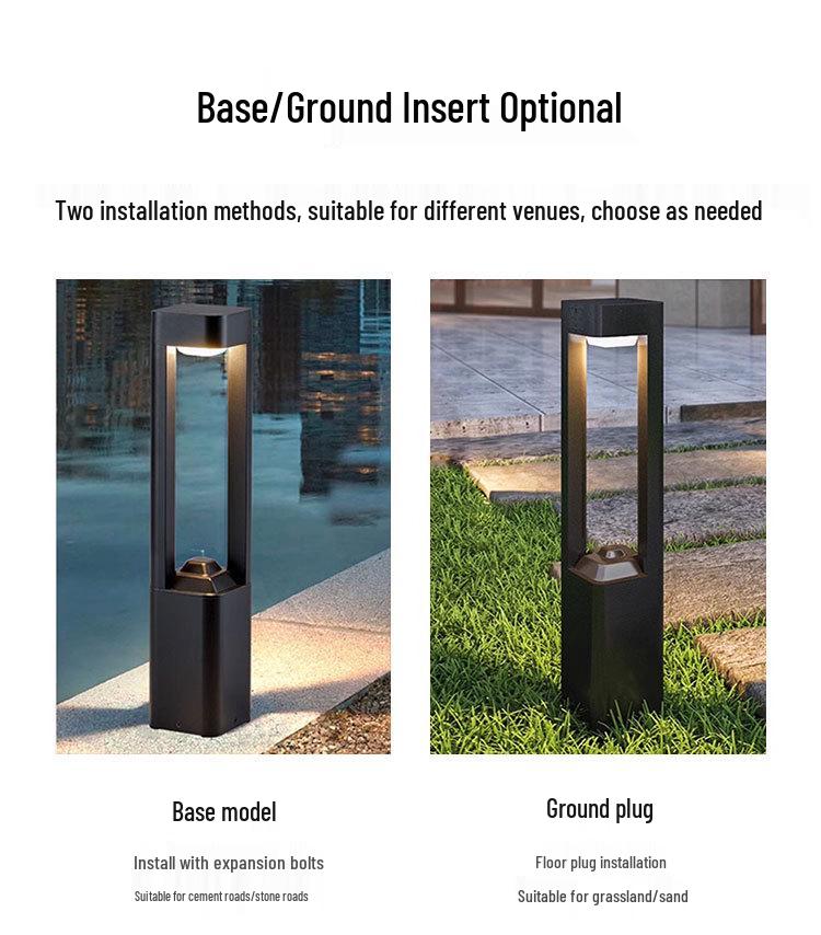 Solar-Powered Aluminum Minimalist Garden Light for Lawn, Villa, and Courtyard Lighting