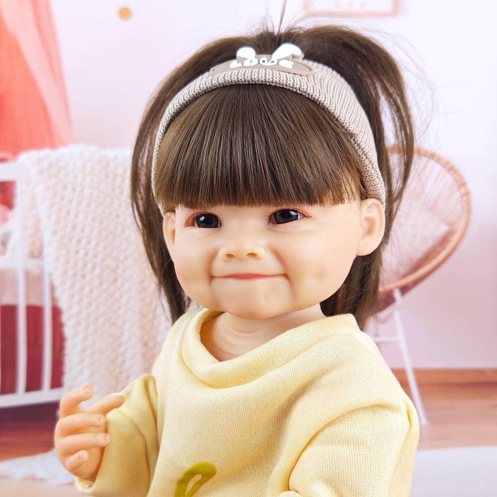 Păpușă Reborn din Vinil Moale de 55cm: Jucărie adorabilă pentru bebeluși de îmbrăcat pentru zile de naștere