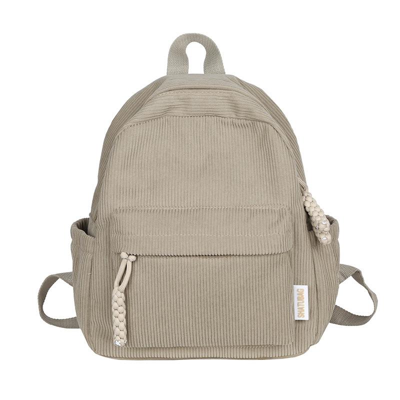 Schoolbag Autumn and Winter Corduroy Small Backpack Female 1011 New Student Casual Velvet Backpack Ins Mori Small Backpack