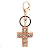 Colorful Rhinestone Cross Keychain Pendant and Bag Accessory