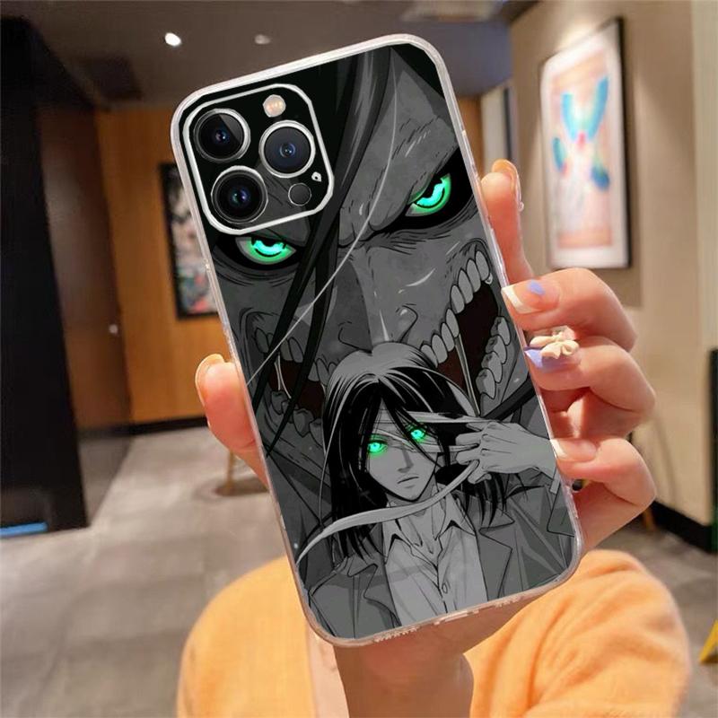 Eren Yeager Attack On Titan Phone Case Carcasa Funda For iPhone 17 Pro Max 17 Air 16 15 14 13 Pro Max 15 16 Pro 15Plus Case