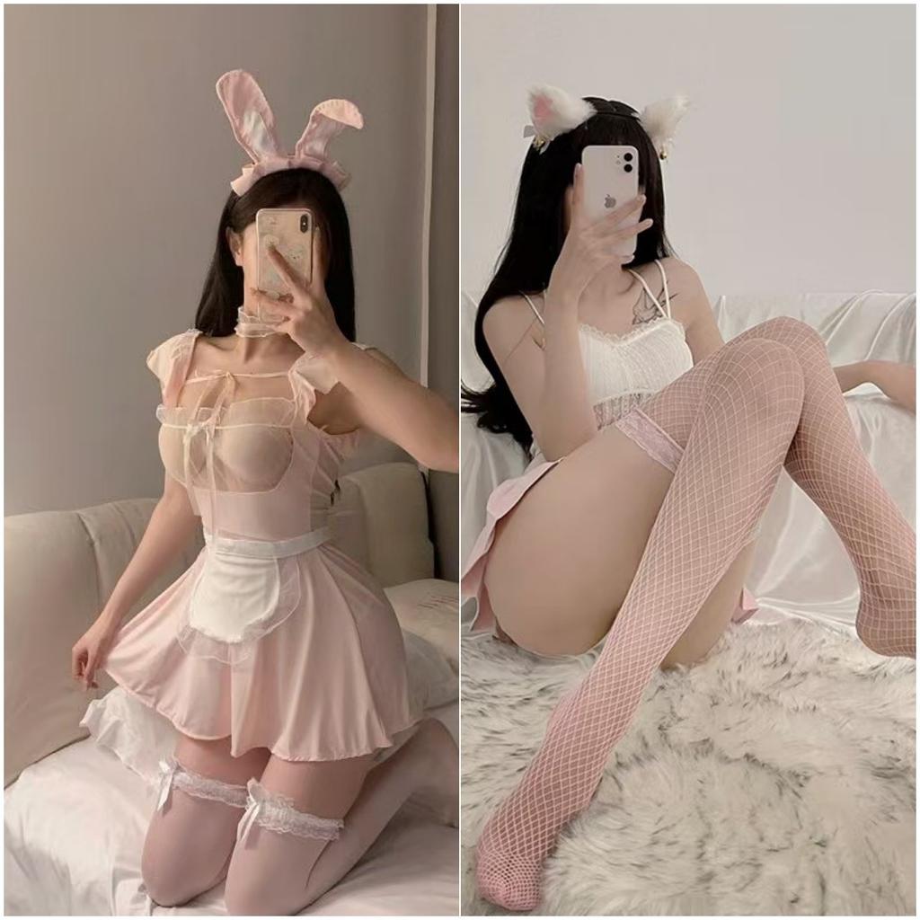 Sweet Sexy Pure Lust Maid Passion Suspender Cute Bunny Uniform Seduction Suit Female