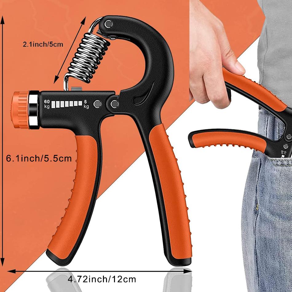 5 To 60 Kg Gym Fitness Grip Strengthener Men's Adjustable Finger Heavy Duty Exerciser Strength Muscle Recovery Grip Strengthener Trainer