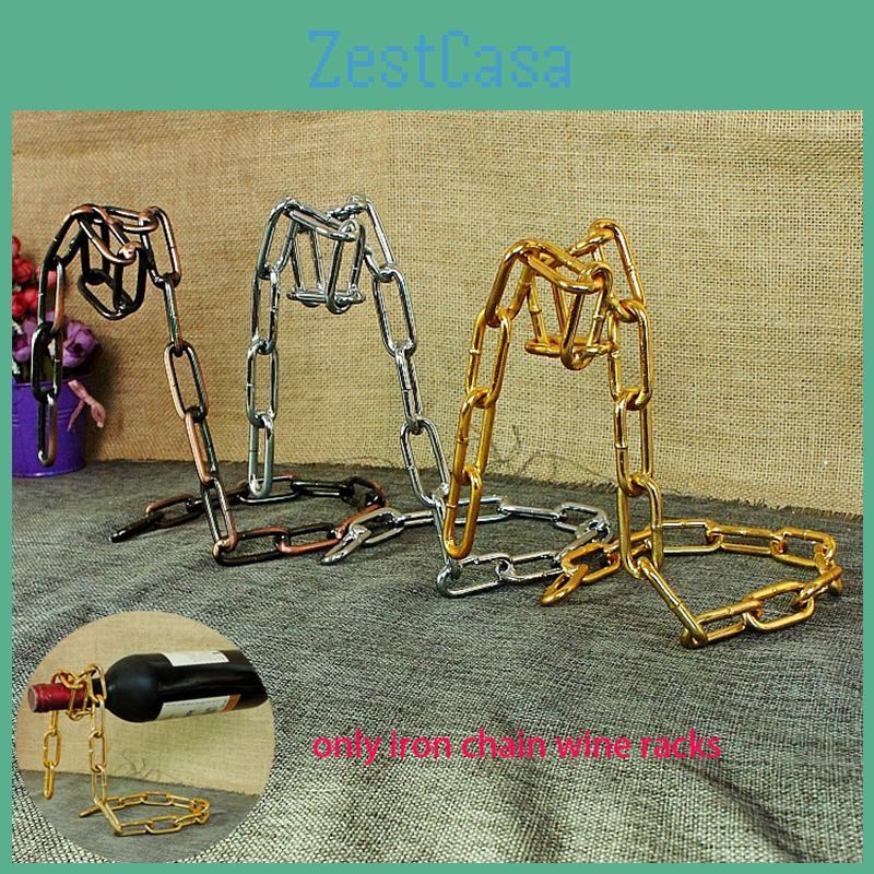 Stylish Chain Wine Holder Crafted With Magic Rope Kitchen Decor