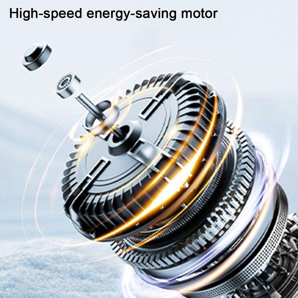 5 Gears Adjustable Handheld Fan USB Rechargeable Mini Turbo Air Cooling Fan  Travel