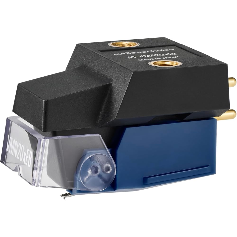 Audio-Technica AT-VM520xEB VM-type Stereo Cartridge, AEX 2026 Award Winner, Bonded Elliptical Stylus, Aluminum Pipe Cantilever, for Record Players