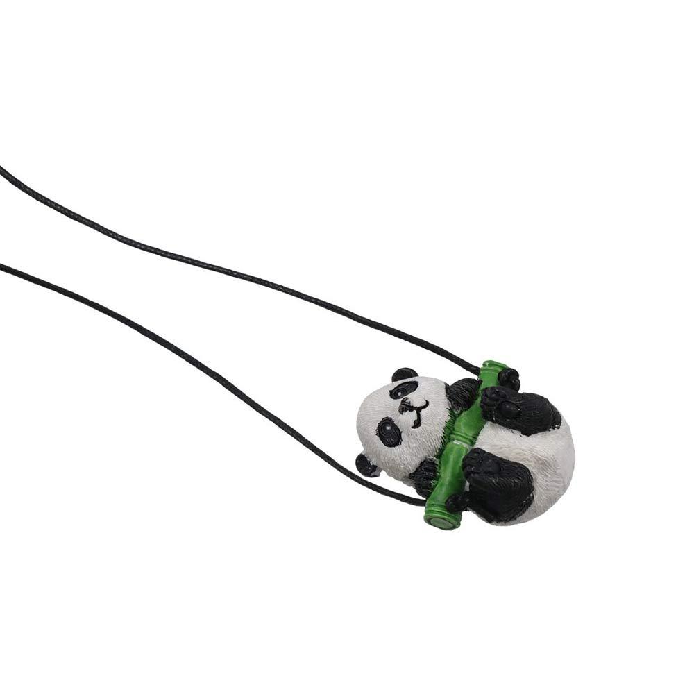 Lanyard Panda Car Rearview Mirror Pendant Resin Car Hanging Ornament Automobile Decoration