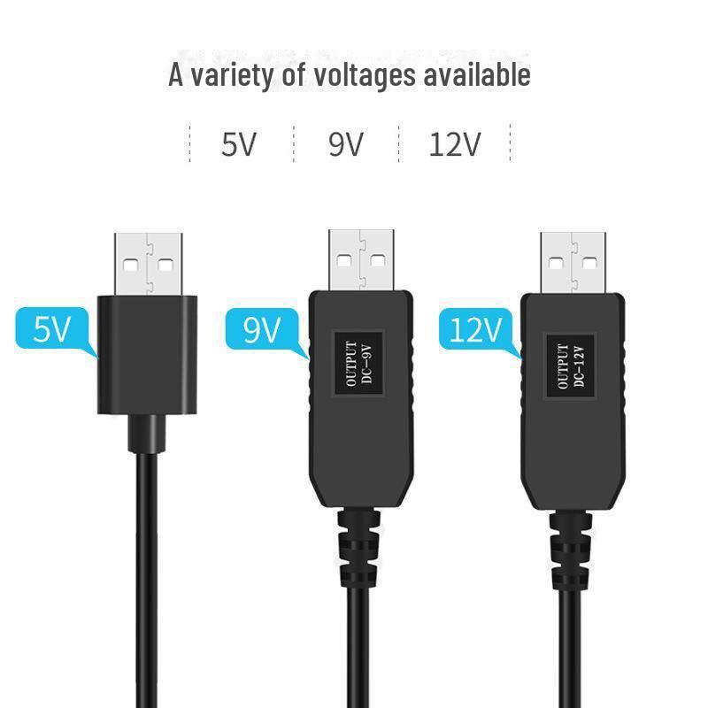 5 V auf 12 V DC USB-Boost-Kabel mit 5,5 x 2,1 mm Schnittstelle für Power Bank