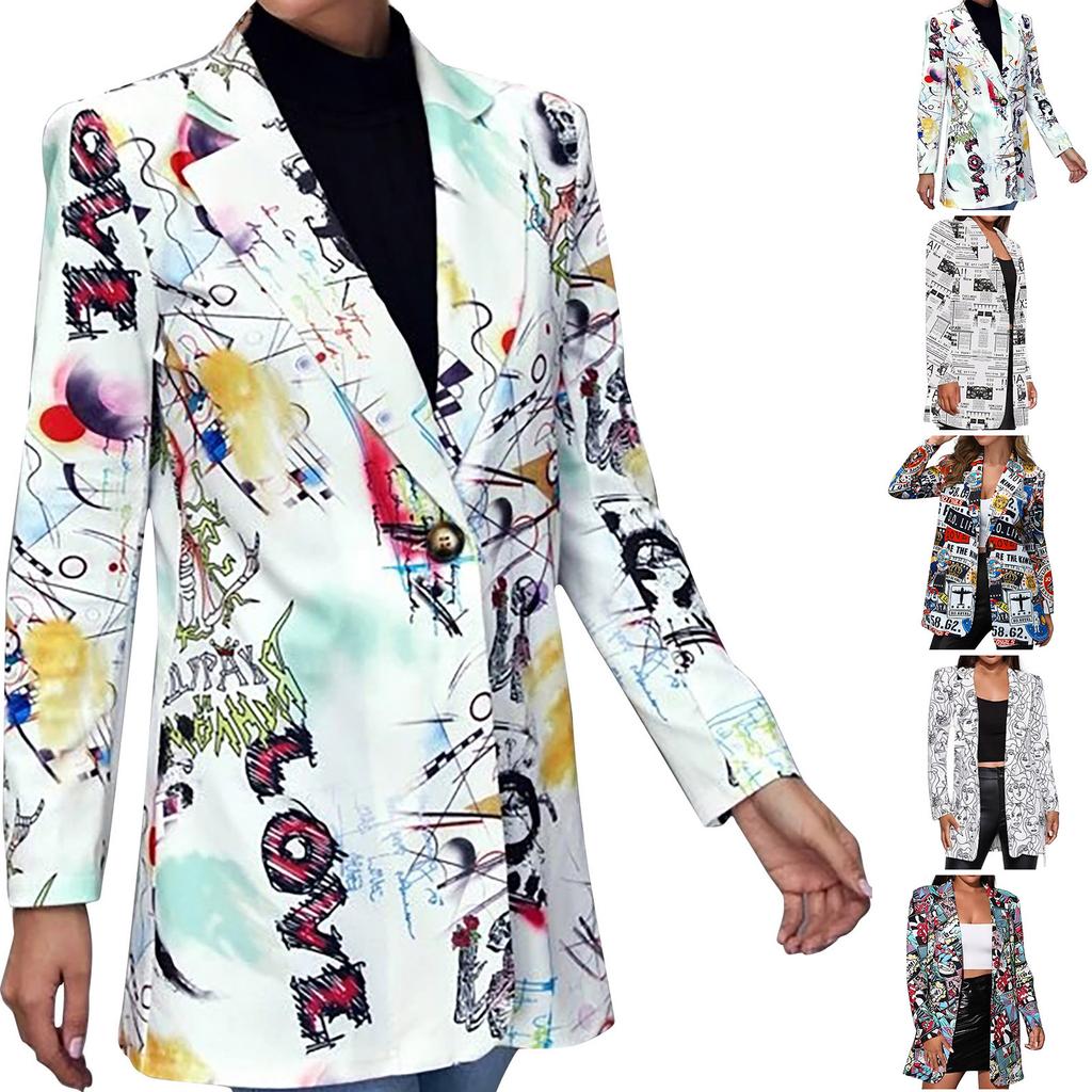 Damenmode Herbst und Winter Zeitung findet keine bedruckte kleine Anzugjacke