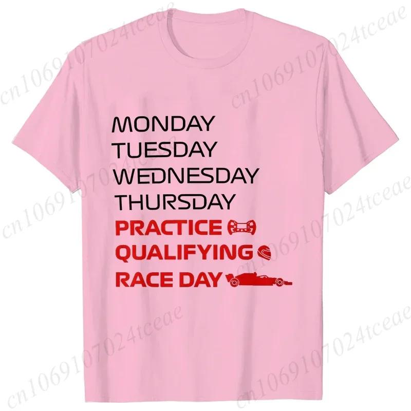 Race Week T-Shirt for Men Women Kids Clothing Practice, Qualifying, Race Day Design Tshirts Casual Men Clothing Racing Fan Gift