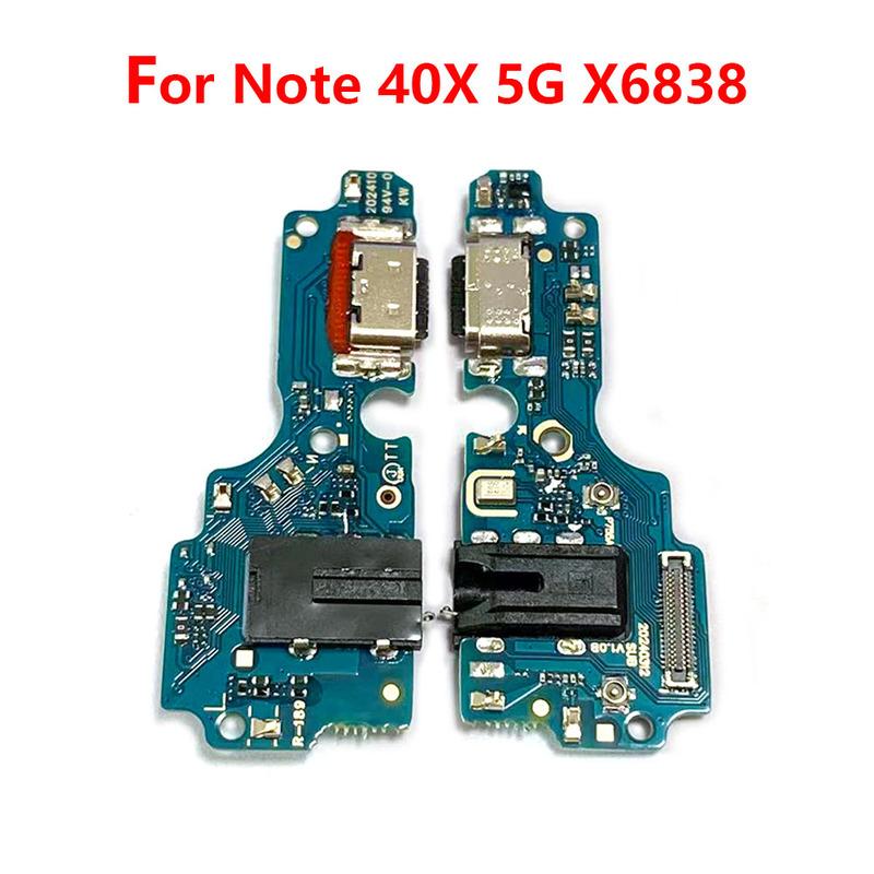 For Infinix Note 40X 5G X6838 USB Charging Board Dock Port Microphone Module Flex Cable