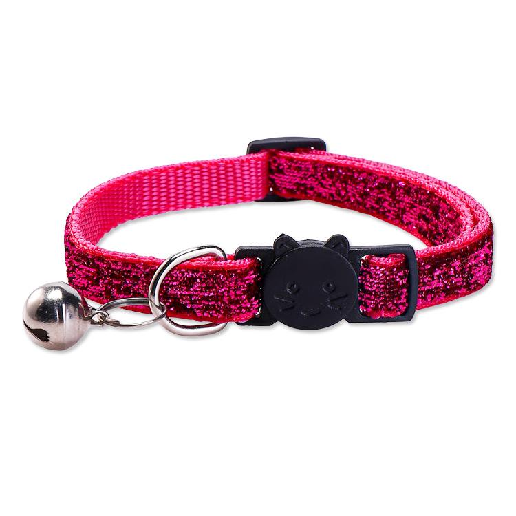 Glitter Cat Collar with Bell, Multiple Colors Available