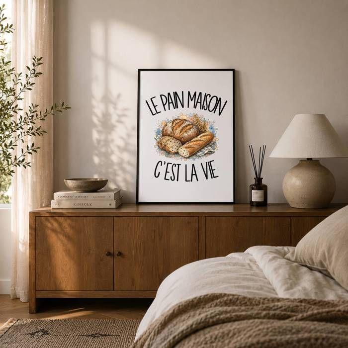 Affiche / Poster papier photo - PLANETEE - Le pain maison c'est la vie - A2 42×59,4 cm - ILFORD 310 g/m² - Surface perlée
