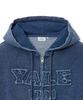 Yale Pigment Applique Zip-Up Hoodie_Navy