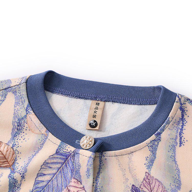 Mom's Spring Knit Short-Sleeve Cardigan & T-Shirt Set - Women's Plus Size Top for Spring/Autumn