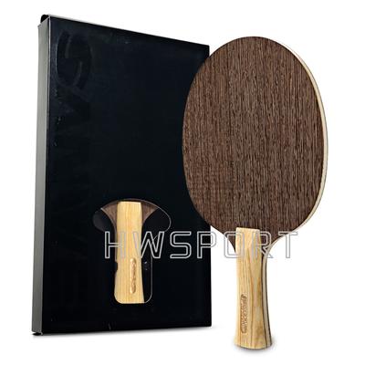 SANWEI Dynamo Lame de tennis de table 5 plis en bois Lame de ping-pong Surface Wenge Noyau Kiri pour une attaque rapide avec une conduite en boucle
