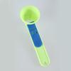 Plastic Measuring Spoon Funnel for Protein Powder Cooking Ingredient Sliding Scooper with Long Handle Kitchen Tool