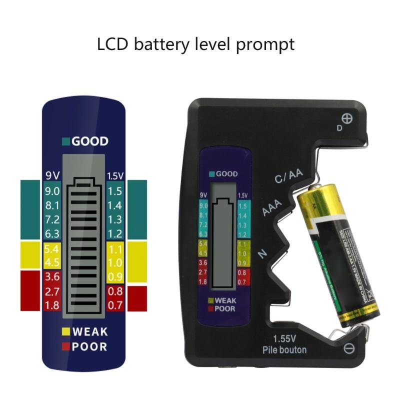 Button Cell Battery Checker Battery Tester Checker Small Volts Checker LCD Display Battery Tester for Various Batteries